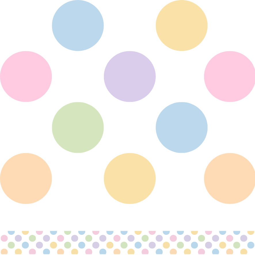 Pastel Polkadot border (10m roll)