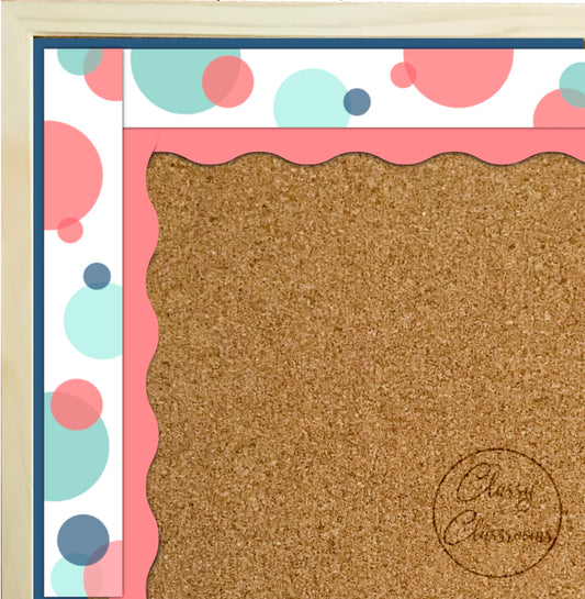 Plain light coral border wave cut (10m roll)