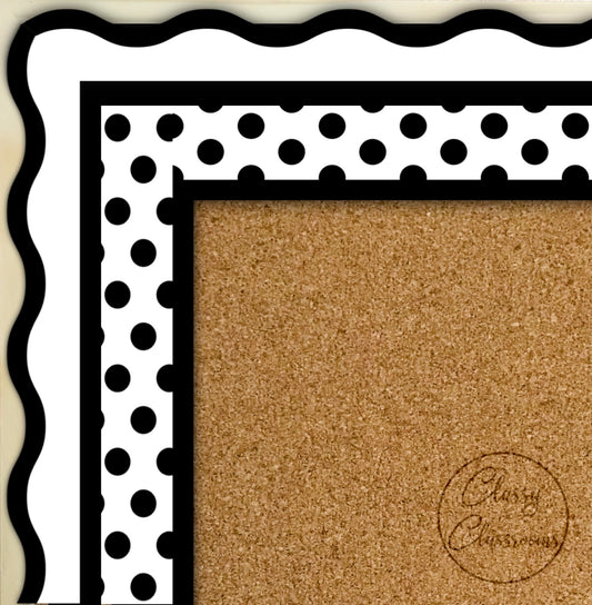 White polkadot border (10m roll)