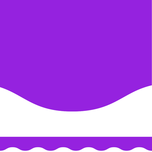 Purple border wave cut (10m roll)