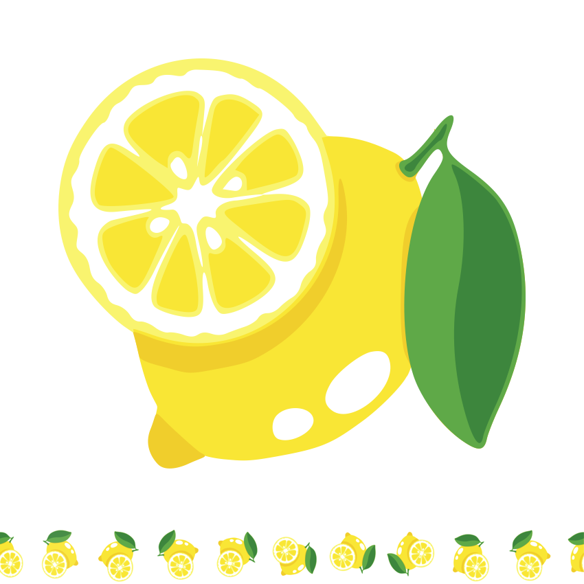 Lemon pattern border (10m roll)