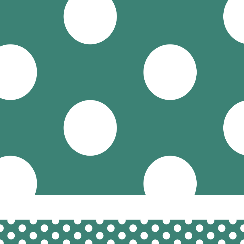 Fern green polkadot border (10m roll)