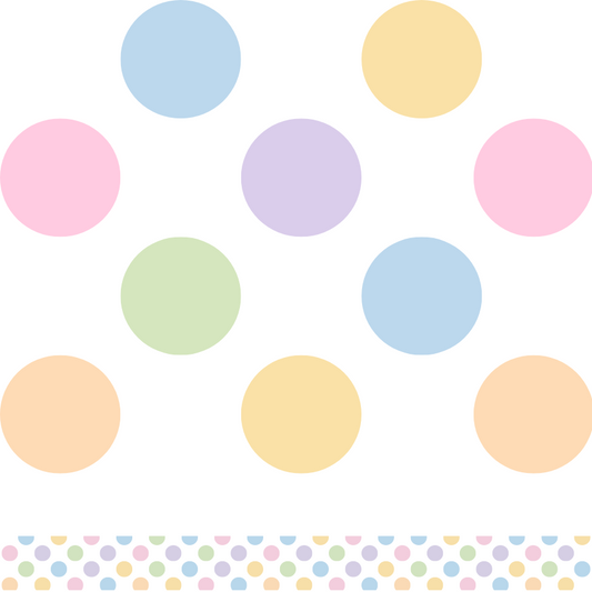 Pastel Polkadot border (10m roll)
