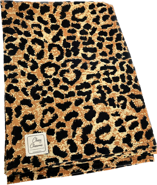 Leopard print table cloth