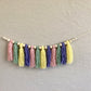 Boho rainbow tassel garland