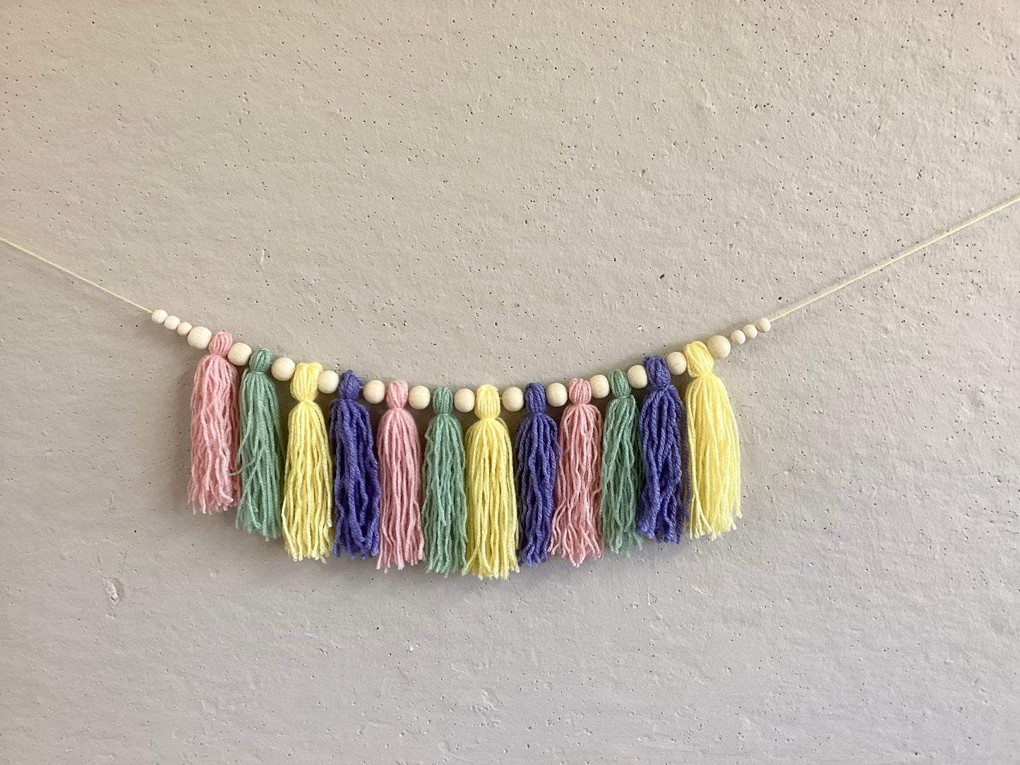 Boho rainbow tassel garland