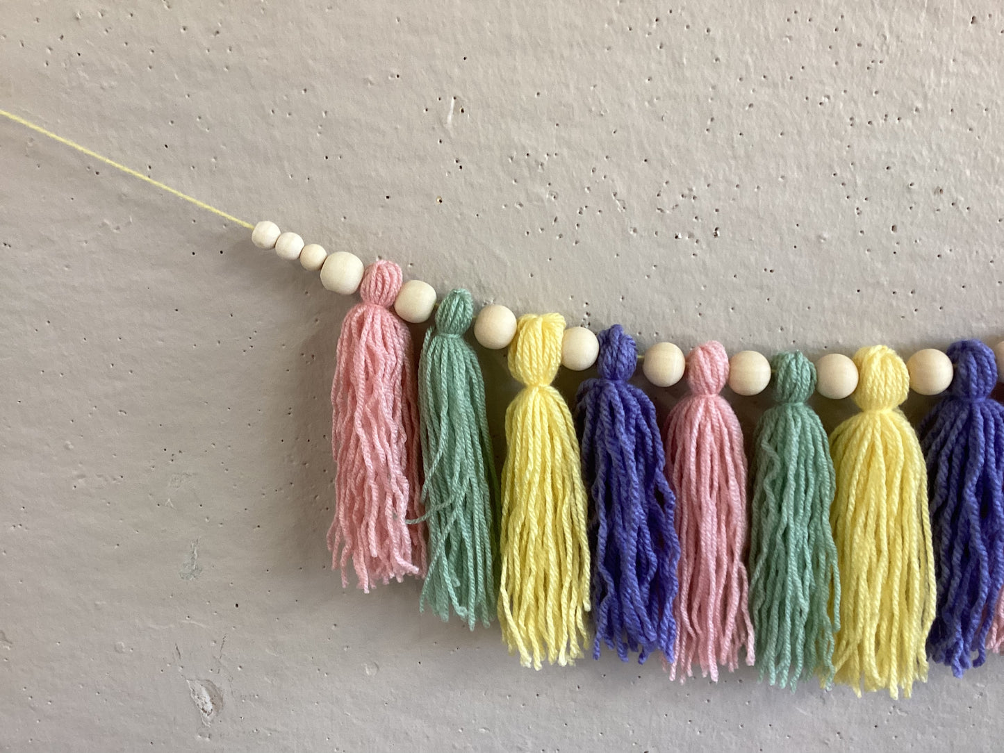 Boho rainbow tassel garland