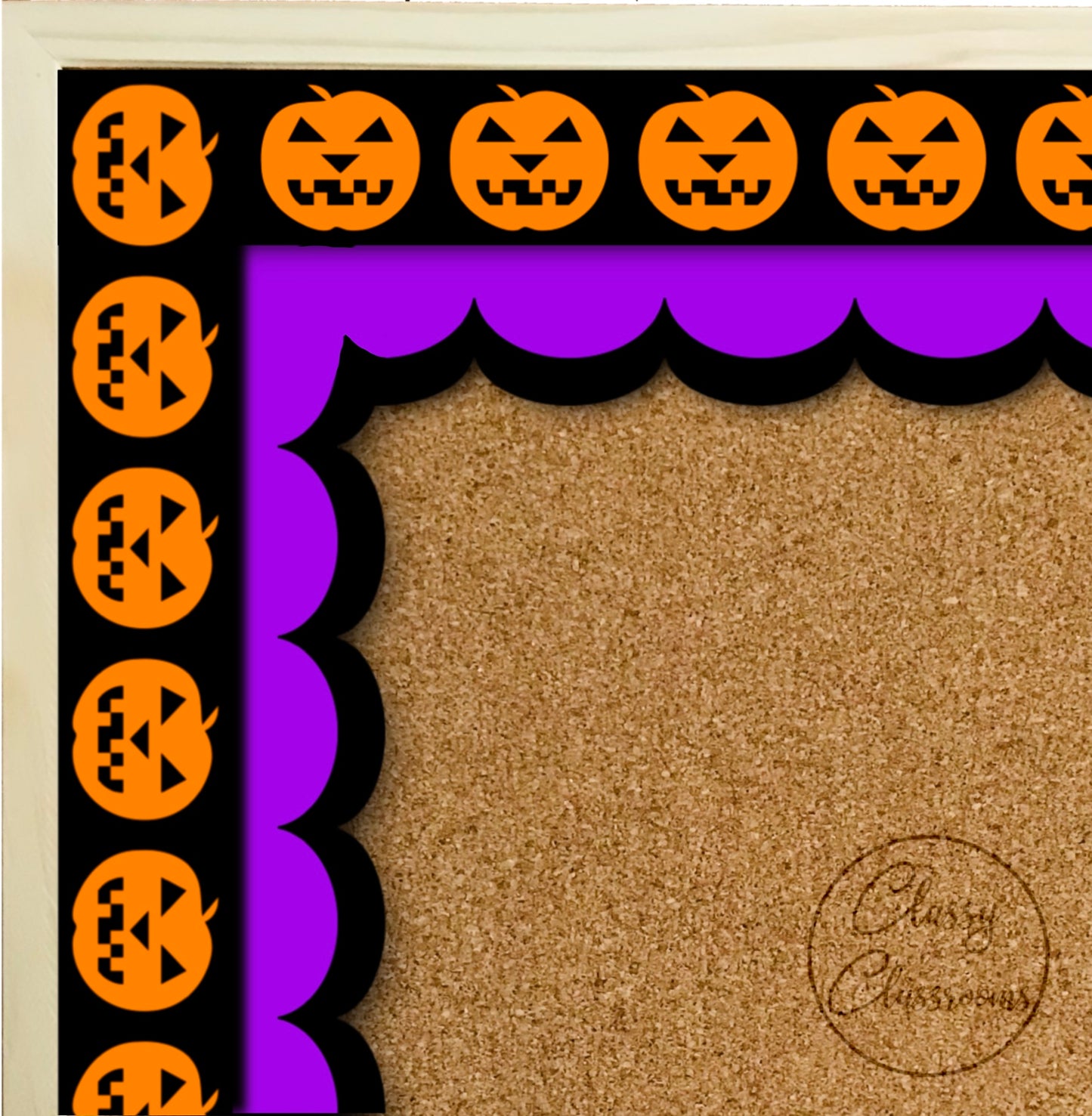 Jack-o'-lantern halloween border (10m roll)