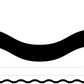 Black trim border wave cut (10m roll)