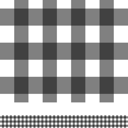 Black and white gingham border (10m roll)