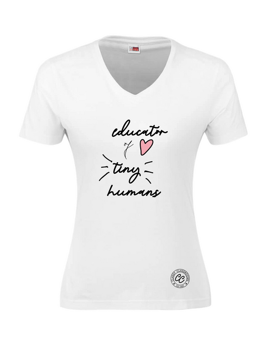 Women’s Tiny Humans t-shirt (White | Black)