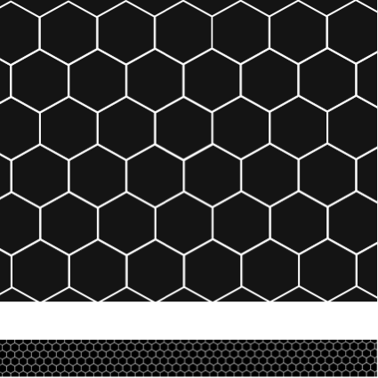 Honeycomb black border (10m roll)