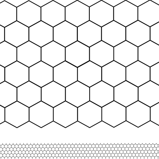 Honeycomb white border (10m roll)