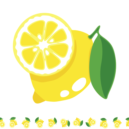 Lemon pattern border (10m roll)