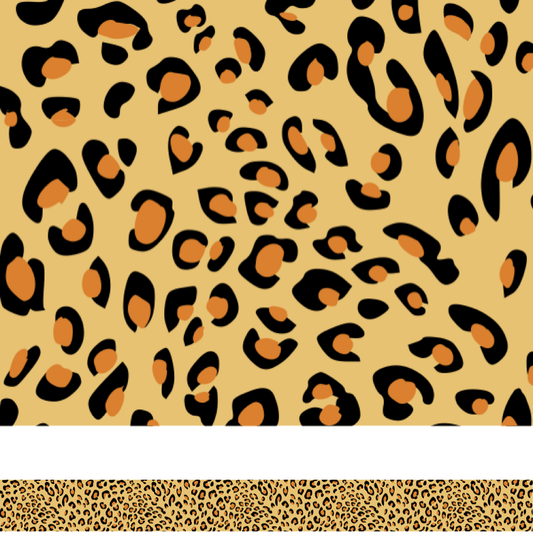 Leopard print colour border (10m roll)