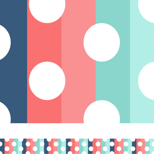 Mixed polkadot border (10m roll)