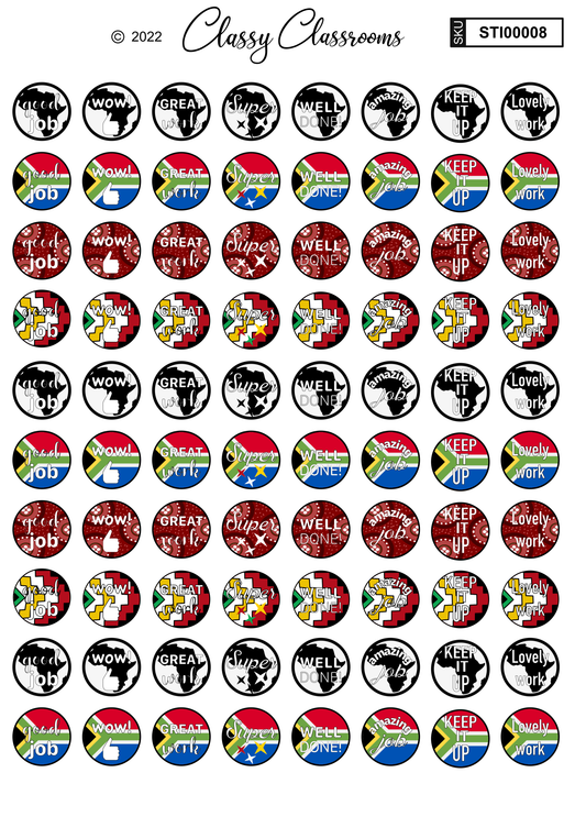 African heritage teacher stickers (80 vinyl stickers)