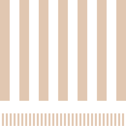 Stripes beige border (10m roll)