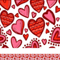 Valentine's hearts border (10m roll)
