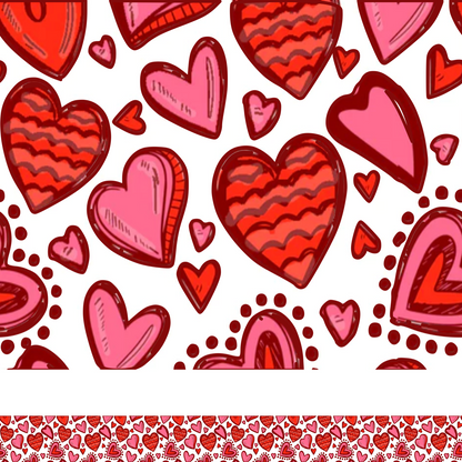 Valentine's hearts border (10m roll)